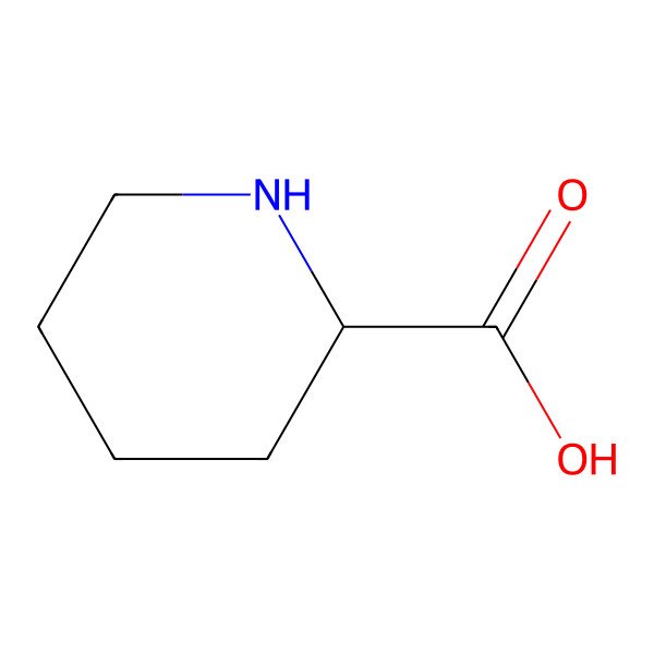 2D Structure of (R)-Piperidine-2-carboxylic acid
