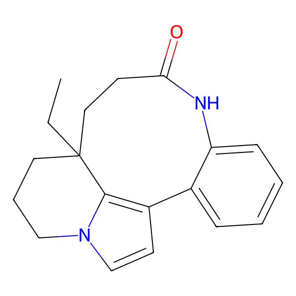 2D Structure of (R)-Rhazinilam