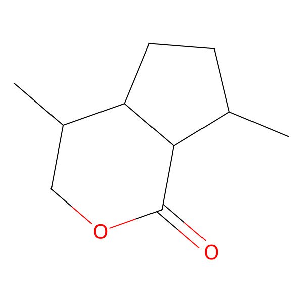 2D Structure of rel-(4R,4aS,7R,7aS)-Hexahydro-4,7-dimethylcyclopenta(c)pyran-1(3H)-one