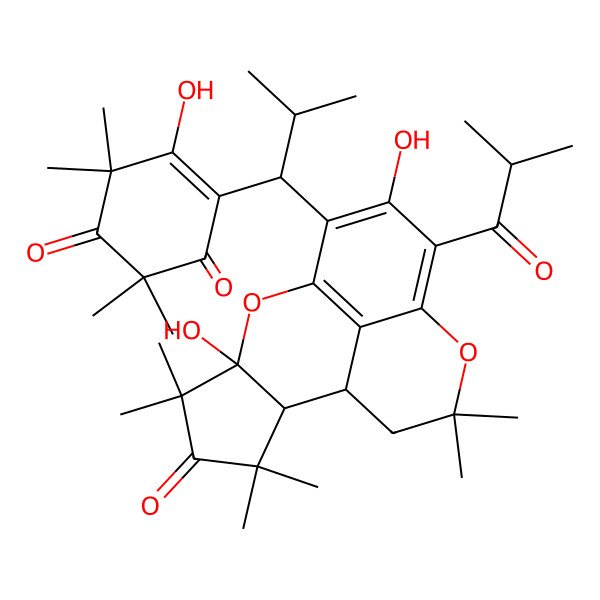 2D Structure of Rel-Myrtucommulone J 2D Structure of Rel-Myrtucommulone J