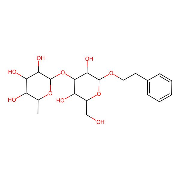 2D Structure of Rha(a1-3)Glc(b)-O-EtPh