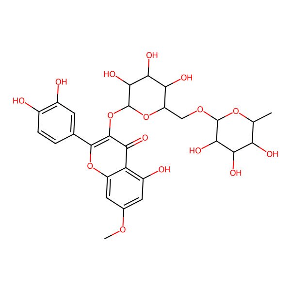 2D Structure of Rhamnetin-3-rutinoside 2D Structure of Rhamnetin-3-rutinoside