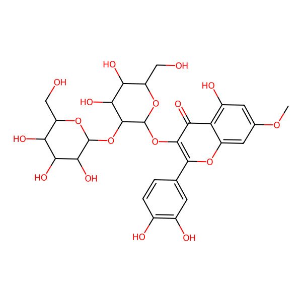 2D Structure of 3-[4,5-Dihydroxy-6-(hydroxymethyl)-3-[3,4,5-trihydroxy-6-(hydroxymethyl)oxan-2-yl]oxyoxan-2-yl]oxy-2-(3,4-dihydroxyphenyl)-5-hydroxy-7-methoxychromen-4-one