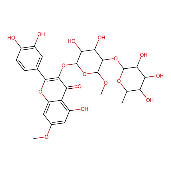 2D Structure of Rhamnetin-O(3)-neohesperidoside