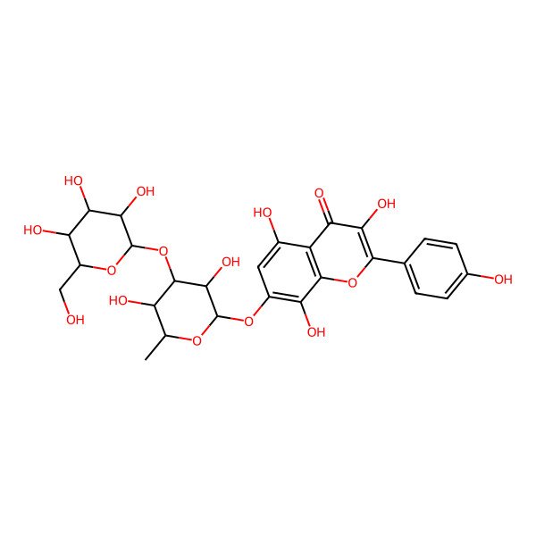2D Structure of Rhodiosin; Herbacetin-7-O-glucorhamnoside 2D Structure of Rhodiosin; Herbacetin-7-O-glucorhamnoside