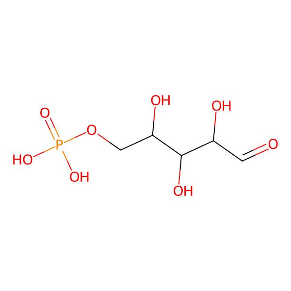 2D Structure of Ribose-5-phosphate