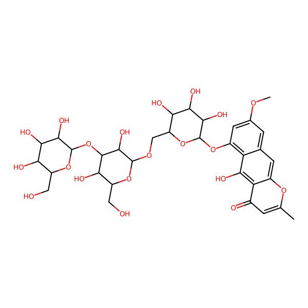 2D Structure of Rubrofusarin 6-[glucosyl-(1->3)-glucosyl-(1->6)-glucoside]
