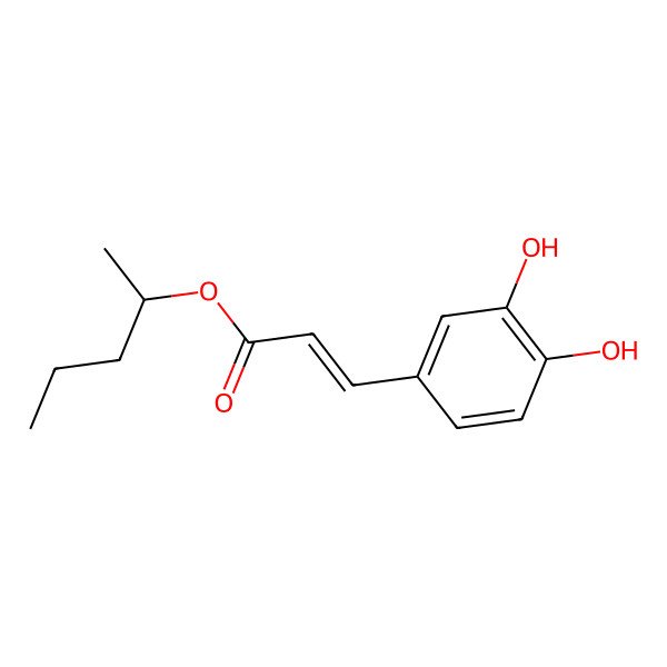 2D Structure of (S)-1'-Methylbutyl Caffeate