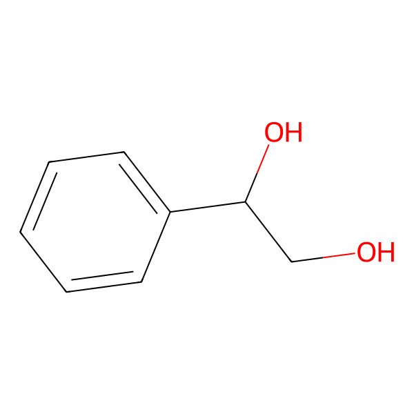 2D Structure of Styrene glycol, (+)-