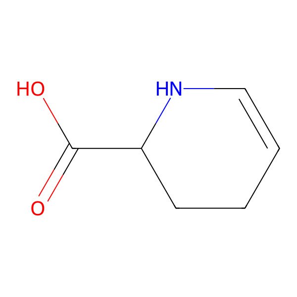 2D Structure of (S)-1,2,3,4-Tetrahydro-2-pyridinecarboxylic acid