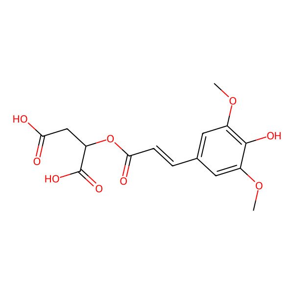 2D Structure of (S)-2-((3-(4-Hydroxy-3,5-dimethoxyphenyl)acryloyl)oxy)succinic acid