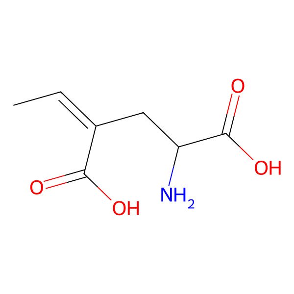 2D Structure of (S)-2-Amino-4-ethylidene-pentanedioic acid