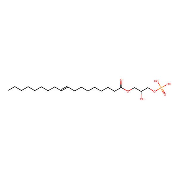 2D Structure of (S)-2-Hydroxy-3-(phosphonooxy)propyl oleate
