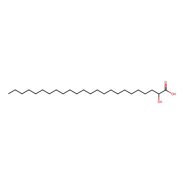 2D Structure of (S)-2-Hydroxylignoceric acid