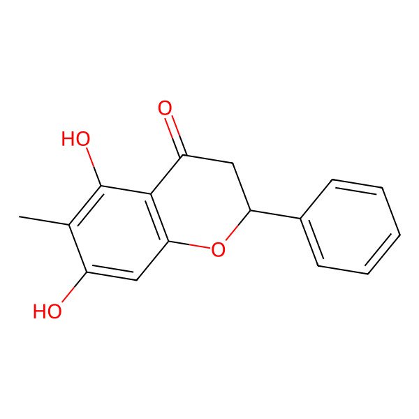 2D Structure of (S)-2,3-Dihydro-5,7-dihydroxy-6-methyl-2-phenyl-4-benzopyrone