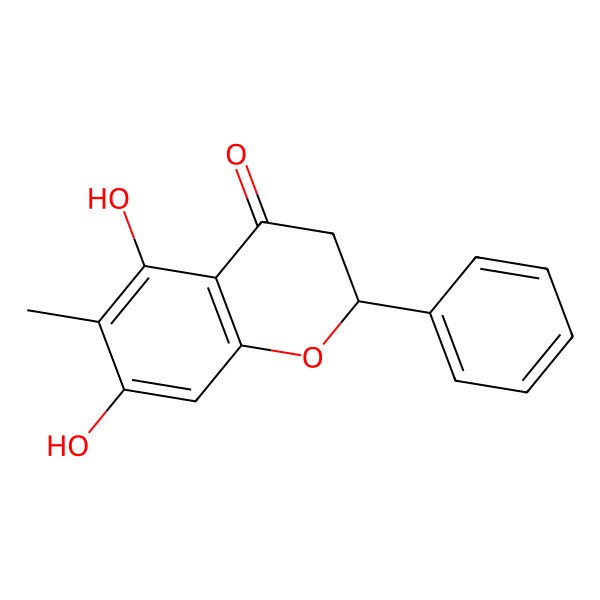 2D Structure of (S)-2,3-Dihydro-5,7-dihydroxy-6-methyl-2-phenyl-4-benzopyrone 2D Structure of (S)-2,3-Dihydro-5,7-dihydroxy-6-methyl-2-phenyl-4-benzopyrone