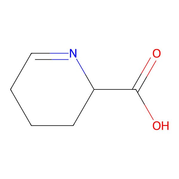 2D Structure of (S)-2,3,4,5-tetrahydropyridine-2-carboxylic acid