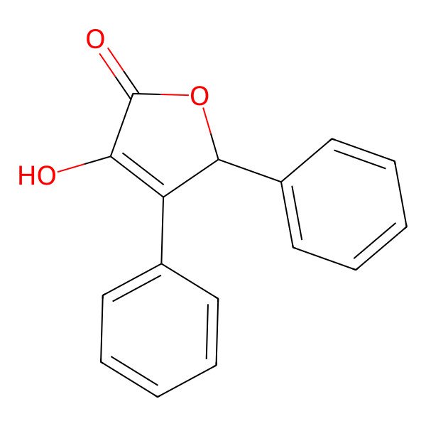 2D Structure of S-3-hydroxy-4,5-diphenylfuran-2(5H)-one