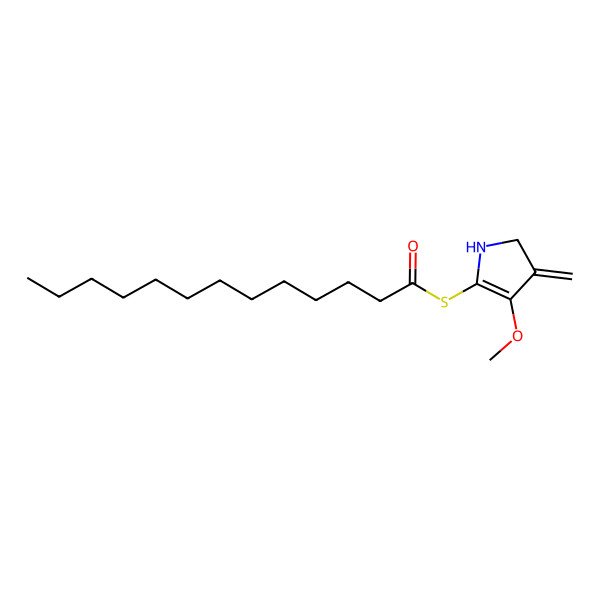 2D Structure of S-(4-methoxy-3-methylidene-1,2-dihydropyrrol-5-yl) tridecanethioate