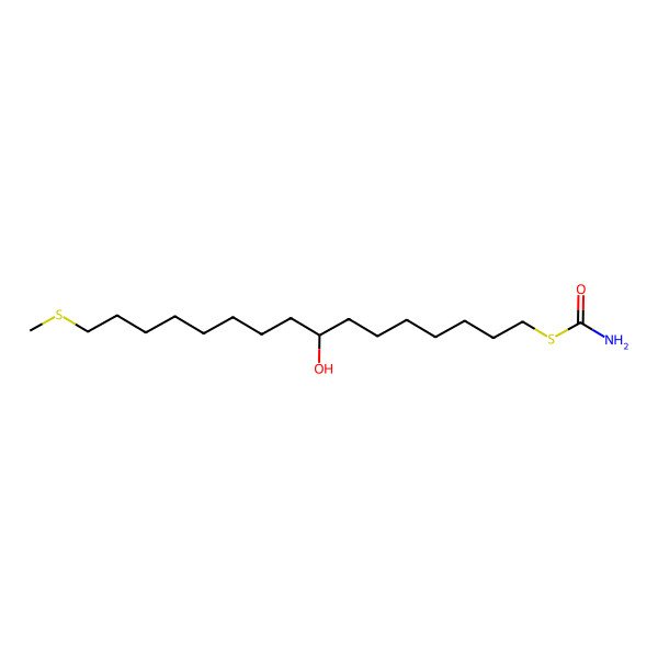 2D Structure of S-[(8S)-8-hydroxy-16-methylsulfanylhexadecyl] carbamothioate