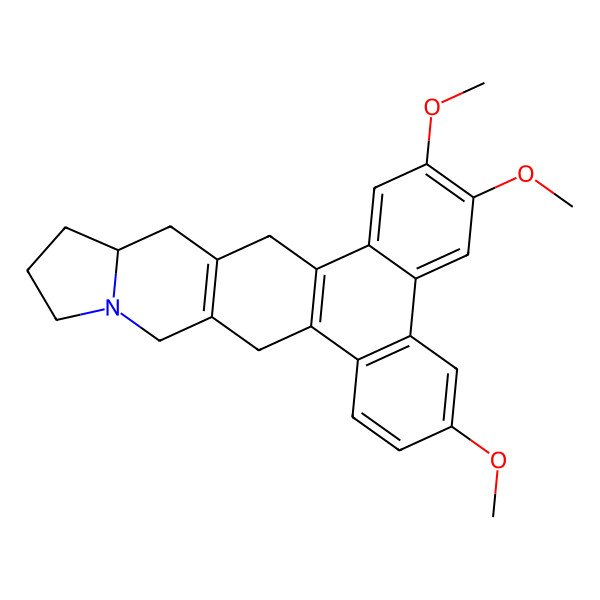 2D Structure of (S)-9,10,12,13,14,14a,15,16-Octahydro-2,3,6-trimethoxyphenanthro(9,10-g)pyrrolo(1,2-b)isoquinoline