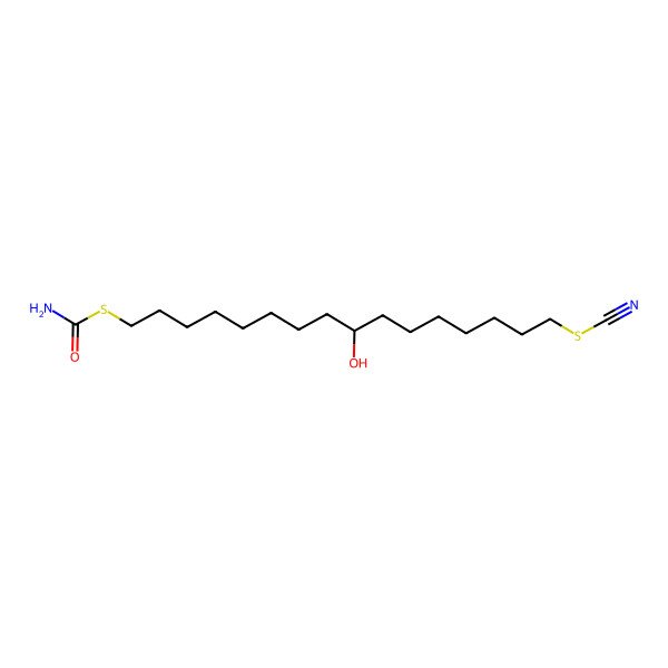 2D Structure of S-[(9S)-9-hydroxy-16-thiocyanatohexadecyl] carbamothioate