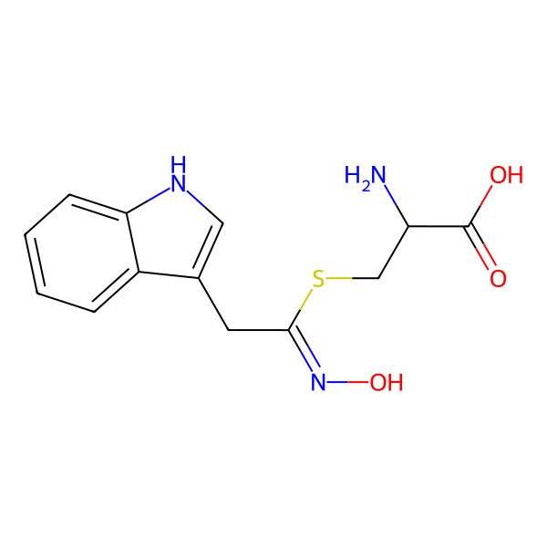 2D Structure of S-(Indolylmethylthiohydroximoyl)-L-cysteine