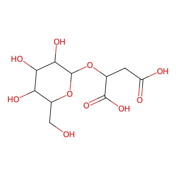2D Structure of (S)-Malic acid-1-O-beta-D-glucopyranoside