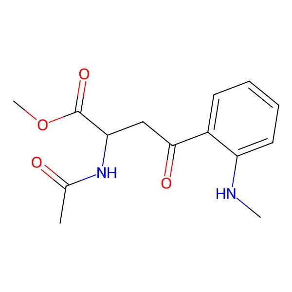 2D Structure of (S)-methyl-2-acetamido-4-(2-(methylamino)phenyl)-4-oxobutanoate