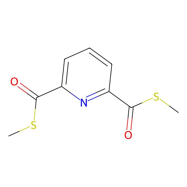 2D Structure of S~2~,S~6~-Dimethyl pyridine-2,6-dicarbothioate