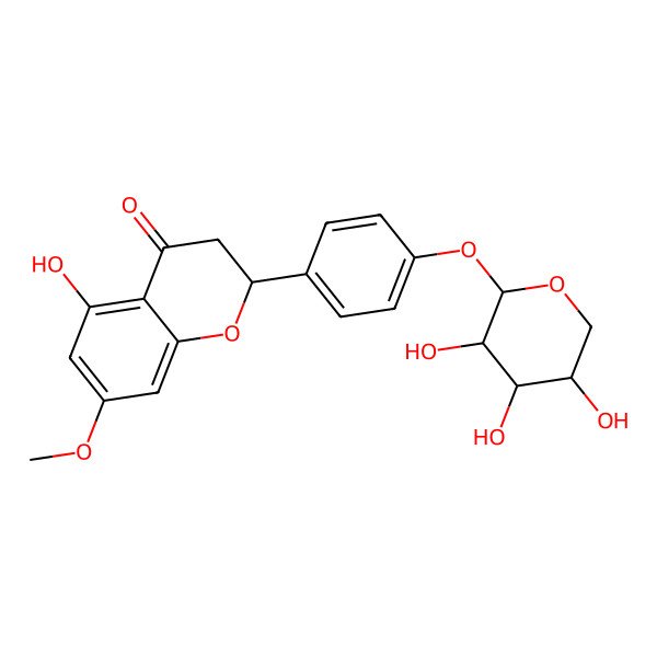 2D Structure of Sakuranetin-4'-O-beta-D-xylopyranoside