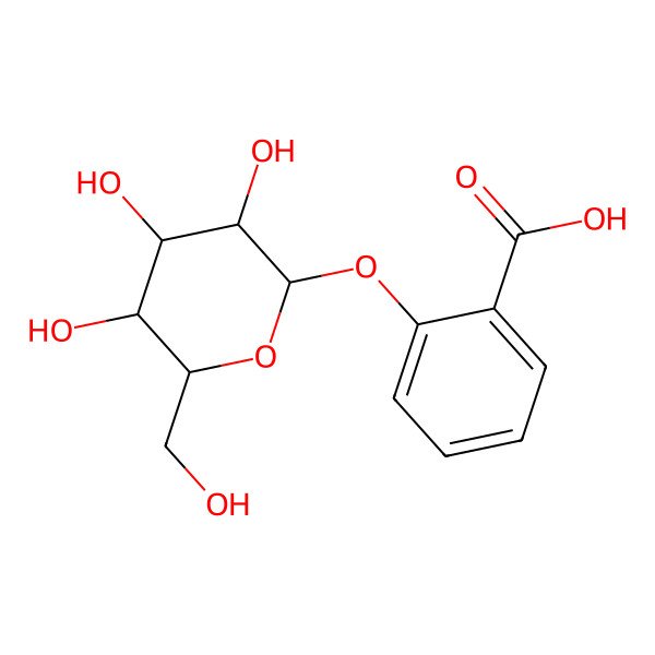 2D Structure of Salicylic acid beta-D-glucoside