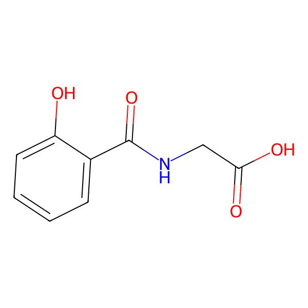 2D Structure of Salicyluric Acid