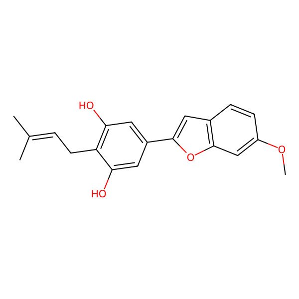 2D Structure of Sanggenofuran B