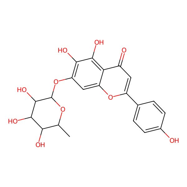 2D Structure of Scutellarein 7-rhamnoside