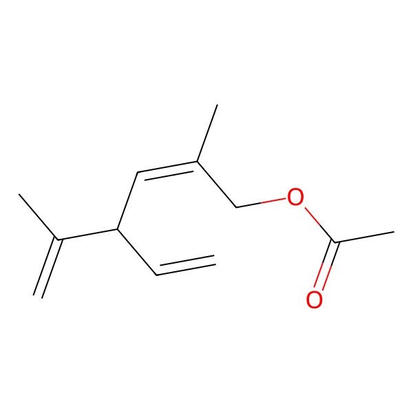 2D Structure of (S,E)-2,5-Dimethyl-4-vinylhexa-2,5-dien-1-yl acetate