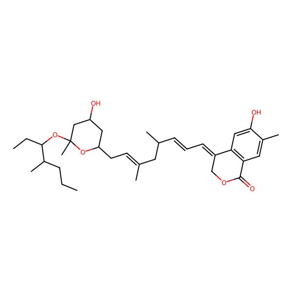 2D Structure of seco-milbemycin B