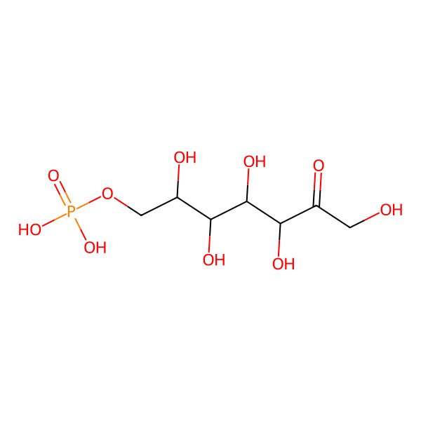 2D Structure of Sedoheptulose 7-phosphate