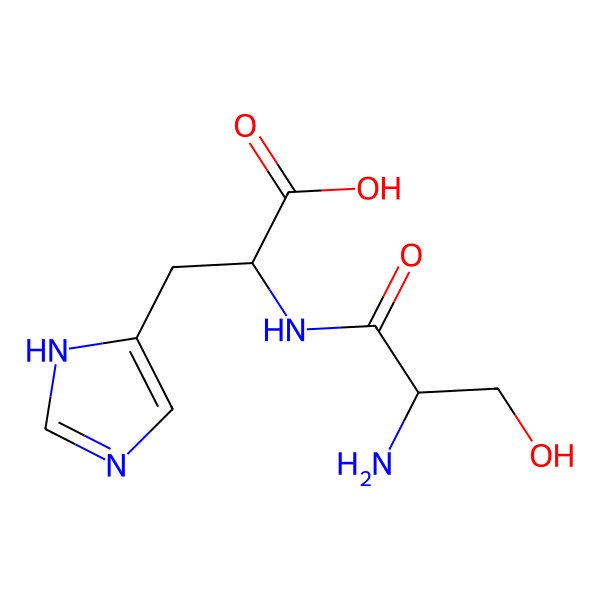 2D Structure of Seryl-histidine