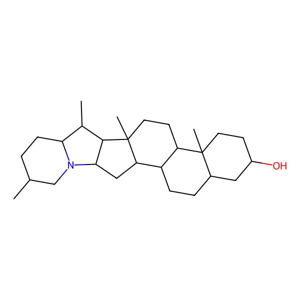 2D Structure of Solanidan-3-ol, (3beta,5alpha,22beta)-