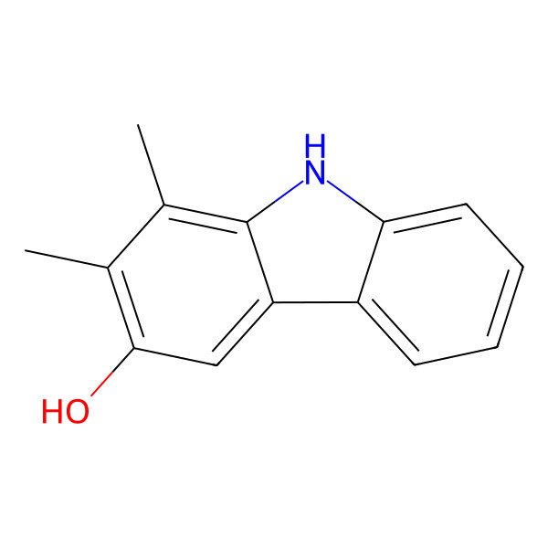 2D Structure of 1,2-Dimethyl-9H-carbazol-3-ol