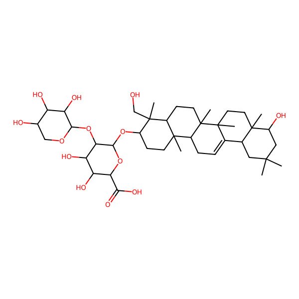 2D Structure of Soyasapogenol B base + O-HexA-Pen