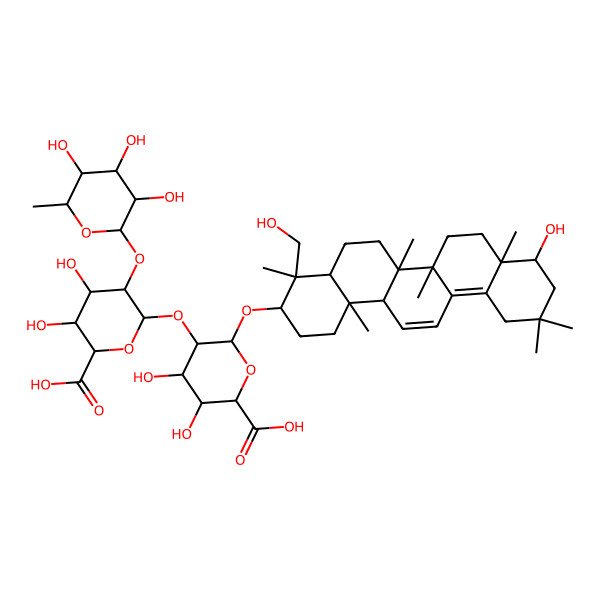 2D Structure of Soyasapogenol B base + O-HexA+HexA+dHex