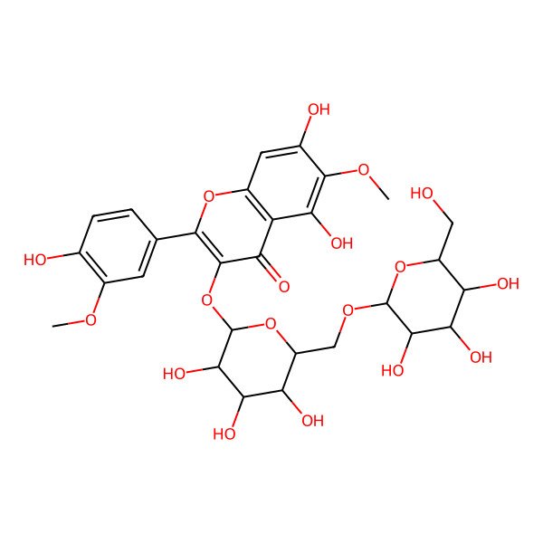 2D Structure of Spinacetin 3-O-glucosyl-(1->6)-glucoside