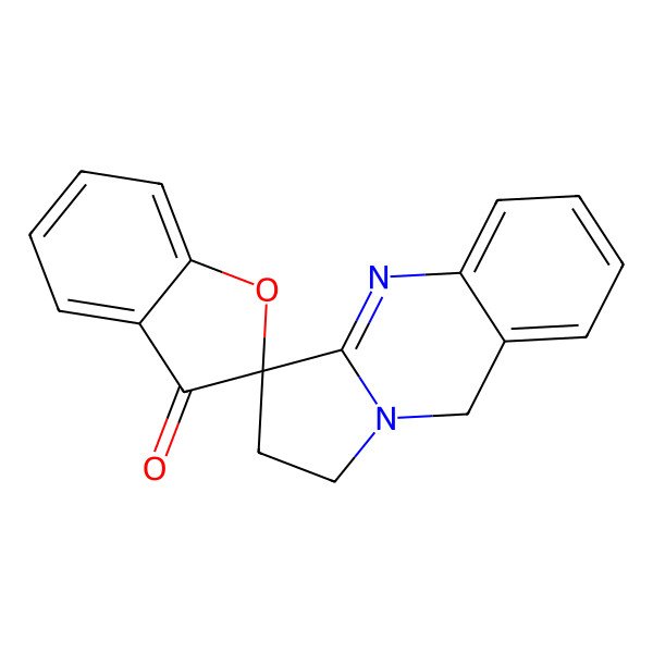 2D Structure of spiro[1-benzofuran-2,3'-2,9-dihydro-1H-pyrrolo[2,1-b]quinazoline]-3-one