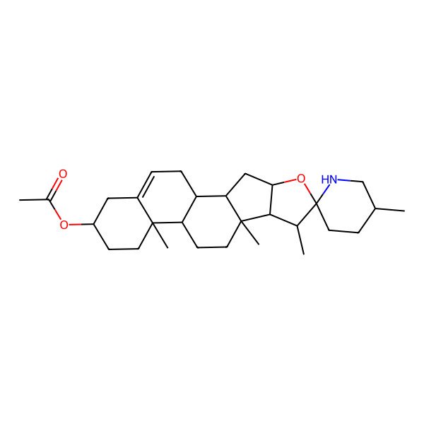 2D Structure of Spirosol-5-en-3-yl acetate