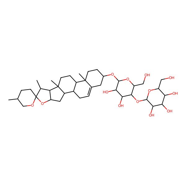 2D Structure of Spirost-5-en-3-yl 4-O-hexopyranosylhexopyranoside