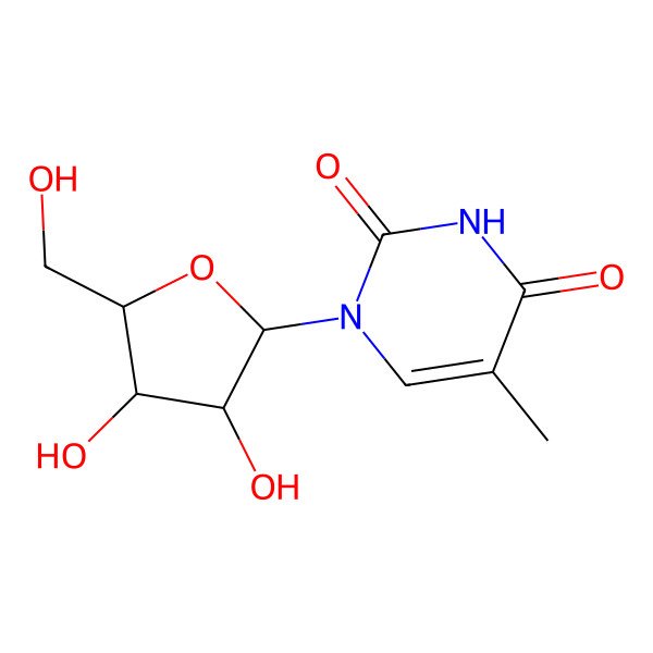 2D Structure of 1-beta-D-Arabinofuranosyl-5-methyl-2,4(1H,3H)-pyrimidinedione