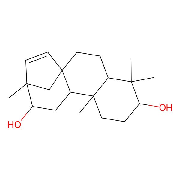 2D Structure of Stach-15-en-3-alpha-12-beta-diol