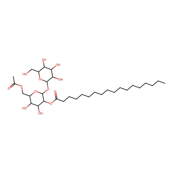 2D Structure of stearoyl(-2)Hex6Ac(?1-1?)Hex